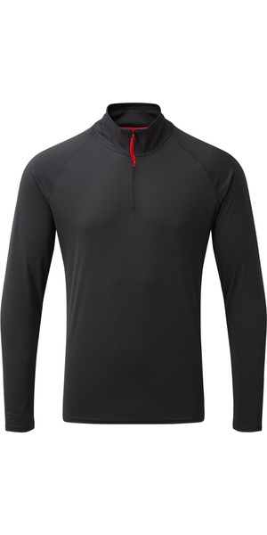 2026 Gill Mens UV Tec Zip Neck Top UV009 - Black
